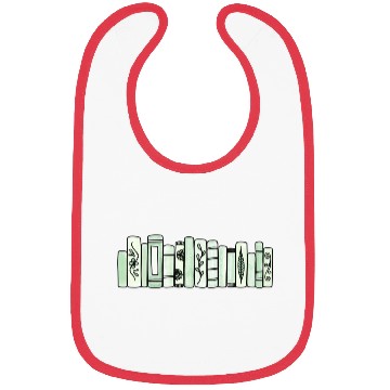 Discover Green Pastel Books Bibs