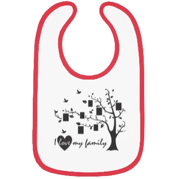 Discover i love my family Bibs