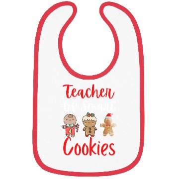 Discover Christmas Teacher Cute Gingerbread Cookies Funny Bibs