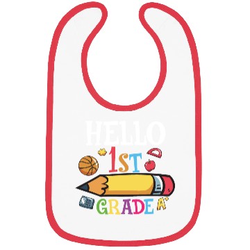 Discover Hello 1st Grade Back To School Bibs