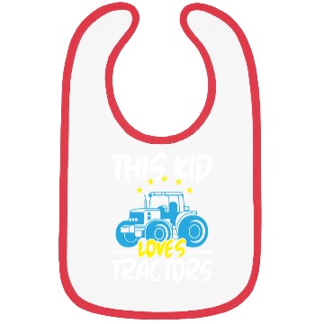 Discover This Kid Loves Tractors Farming Farmer Agriculture Bibs