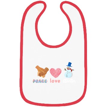 Discover peace, love, winter Bibs