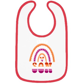 Discover Proud Son Lesbian Pride Rainbow Bibs