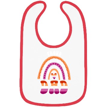 Discover Proud Dad Lesbian Pride Rainbow Bibs
