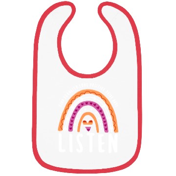 Discover Listen Lesbian Pride Rainbow Bibs