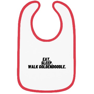 Discover Eat. Sleep. Walk Goldendoodle. Bibs