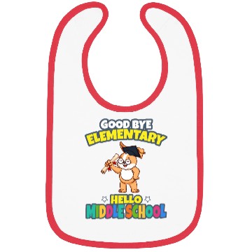 Discover Good Bye Elementary Hello Middle School Graduation Bibs