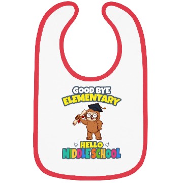 Discover Good Bye Elementary Hello Middle School Graduation Bibs