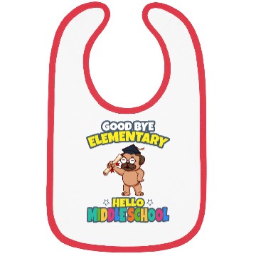 Discover Good Bye Elementary Hello Middle School Graduation Bibs