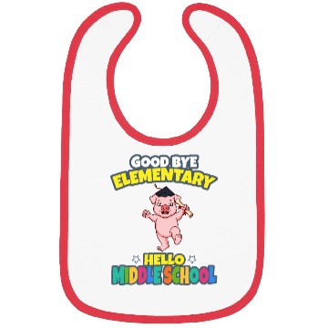 Discover Good Bye Elementary Hello Middle School Graduation Bibs