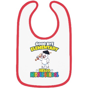 Discover Good Bye Elementary Hello Middle School Graduation Bibs