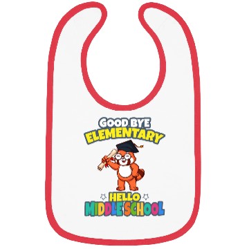 Discover Good Bye Elementary Hello Middle School Graduation Bibs
