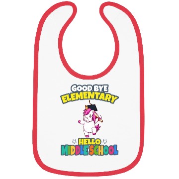 Discover Good Bye Elementary Hello Middle School Graduation Bibs