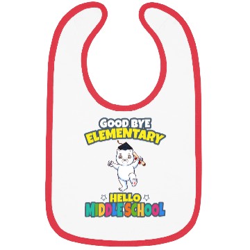 Discover Good Bye Elementary Hello Middle School Graduation Bibs