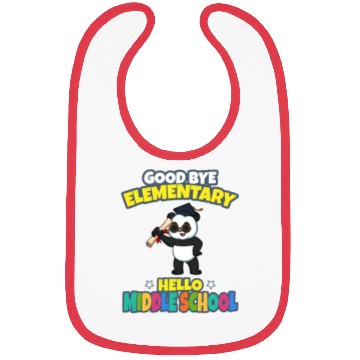 Discover Good Bye Elementary Hello Middle School Graduation Bibs