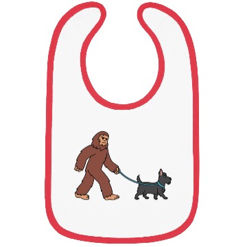 Discover Bigfoot Sasquatch Walking Scottish Terrier Bibs