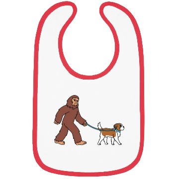Discover Bigfoot Sasquatch Walking Saint Bernard Bibs