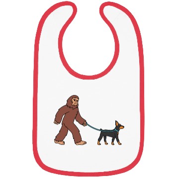 Discover Bigfoot Sasquatch Walking Doberman Bibs
