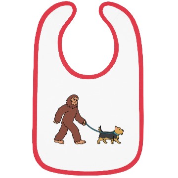 Discover Bigfoot Sasquatch Walking Yorkshire Terrier Bibs