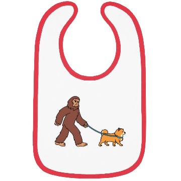 Discover Bigfoot Sasquatch Walking Pomeranian Bibs