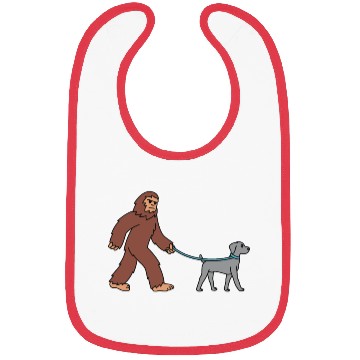 Discover Bigfoot Sasquatch Walking Weimaraner Bibs