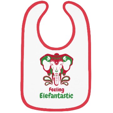 Discover Feeling Elefantastic. Colorful Good Luck Elephant Bibs