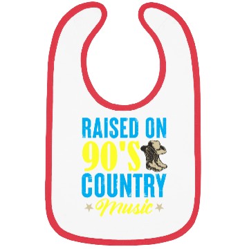 Discover Raised On 90's Country Music Cowboy Cowgirl Bibs