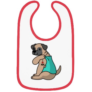 Discover I Love Mom Tattoo Bullmastiff Bibs