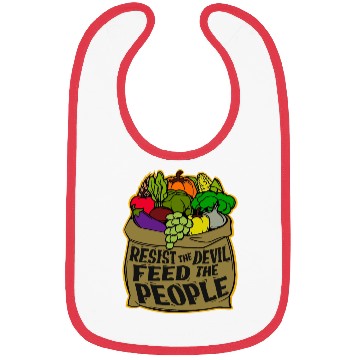 Discover Resist the Devil Feed the People Bibs