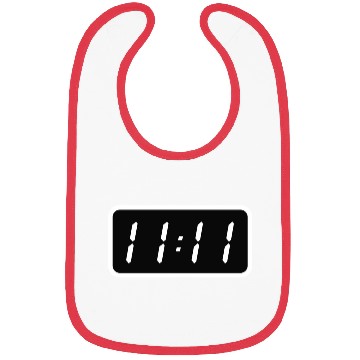 Discover 11:11 white on black Bibs
