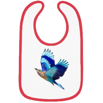 Discover Flying Blue Indian Roller Bird Bibs