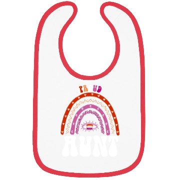 Discover Lesbian Rainbow Proud Aunt Lesbian Bibs