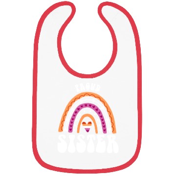 Discover Proud Sister Lesbian Pride Rainbow Bibs