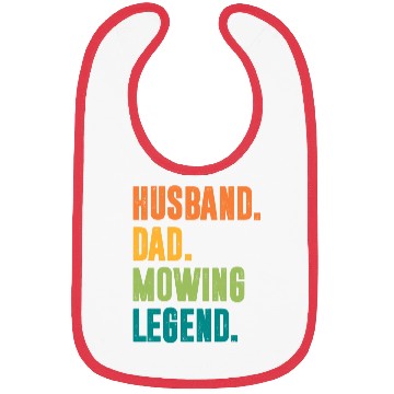 Discover HUSBAND DAD MOWING LEGEND FUNNY Bibs
