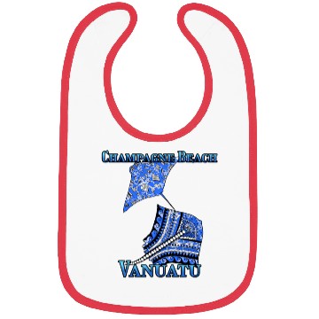 Discover Champagne Beach Vacation Tribal Stingrays Bibs