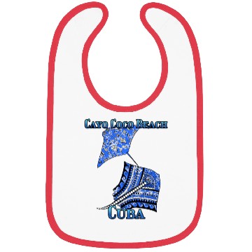 Discover Cayo Coco Beach Vacation Tribal Stingrays Bibs