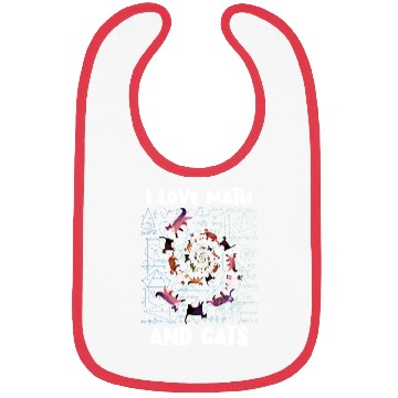 Discover Math Kitty Cat I Love Math And Cats Mathematics Bibs