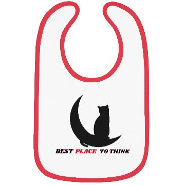 Discover cat on the moon Bibs