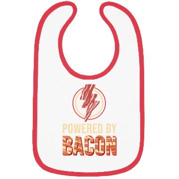Discover Powered By Bacon For Bacon Lover Bibs