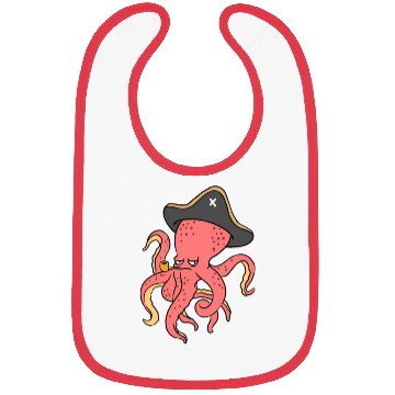 Discover Pirate Octopus For Octopus Lover Bibs