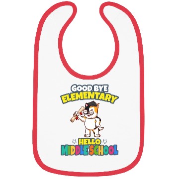 Discover Good Bye Elementary Hello Middle School Graduation Bibs
