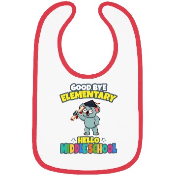 Discover Good Bye Elementary Hello Middle School Graduation Bibs