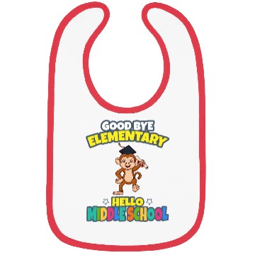 Discover Good Bye Elementary Hello Middle School Graduation Bibs