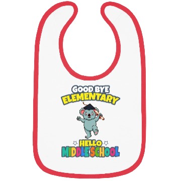 Discover Good Bye Elementary Hello Middle School Graduation Bibs