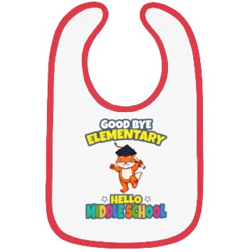 Discover Good Bye Elementary Hello Middle School Graduation Bibs