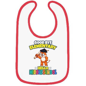 Discover Good Bye Elementary Hello Middle School Graduation Bibs