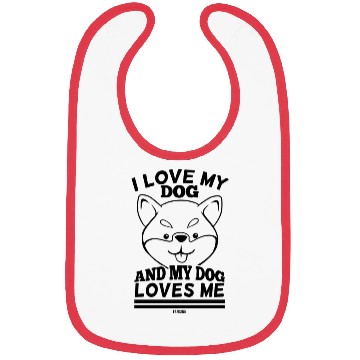Discover I Love My Dog Bibs