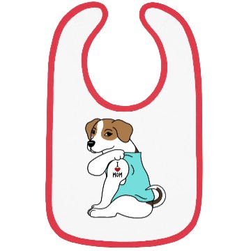 Discover I Love Mom Tattoo Jack Russell Terrier Bibs