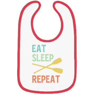 Discover Eat Sleep Paddle Repeat Vintage Canoe Kayak Bibs