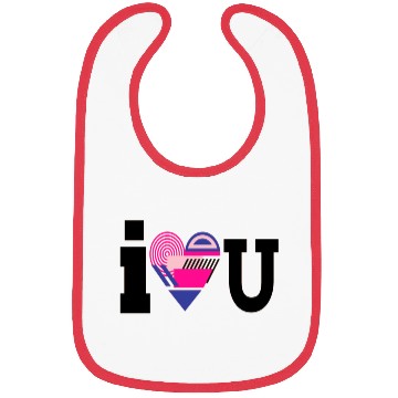 Discover I love U, i love you with heart. Bibs